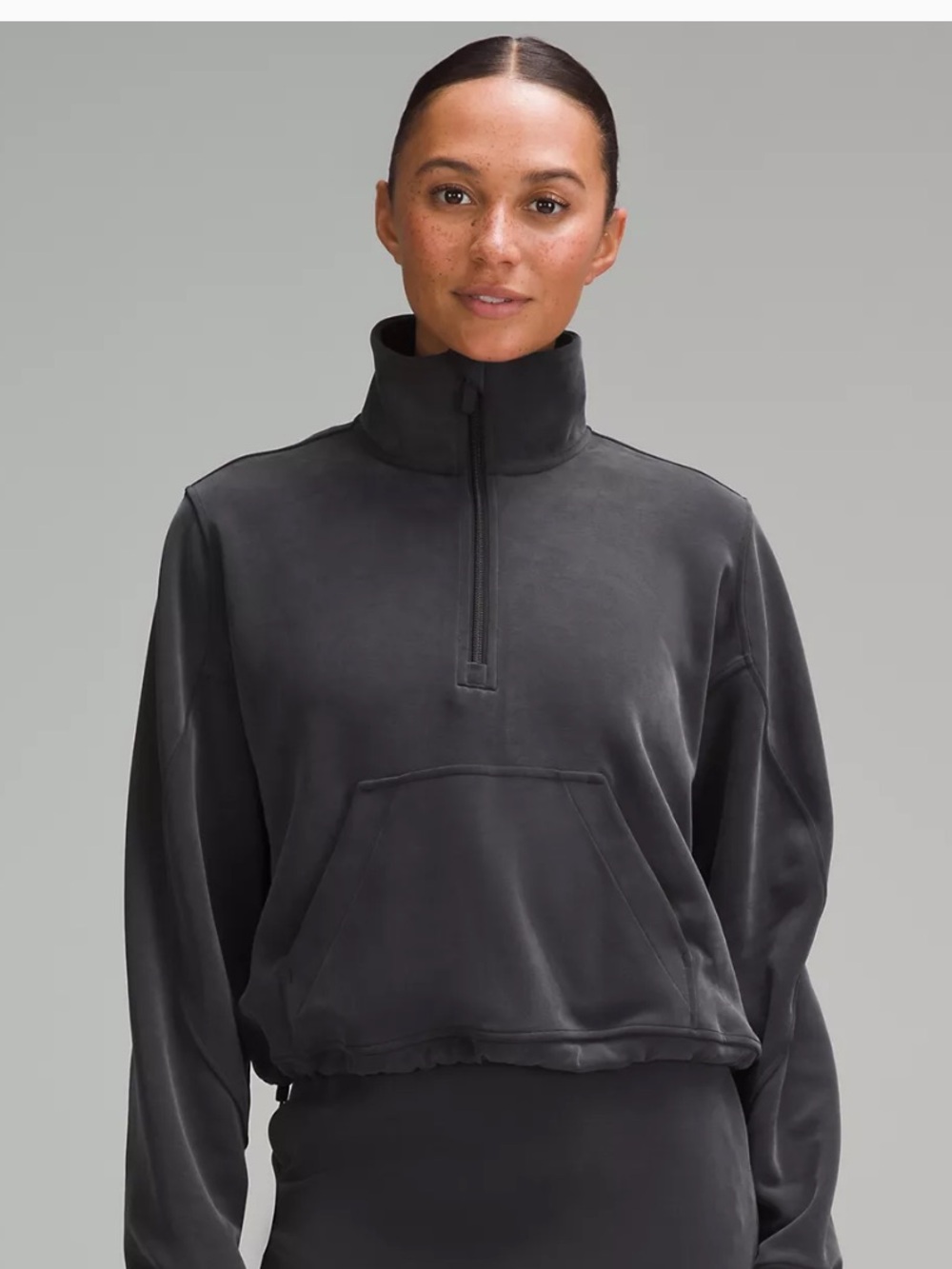lululemon athletica Charcoal Half-Zip Funnel Pullover